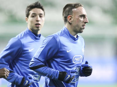 Franck Ribéry počas tréningu