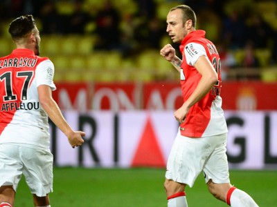 Dimitar Berbatov oslavuje vedúci gól Monaka
