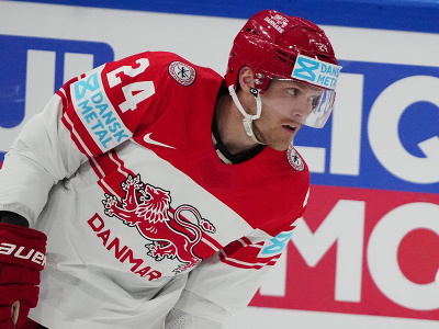 Dánsky hokejista Nikolaj Ehlers sa teší z gólu
