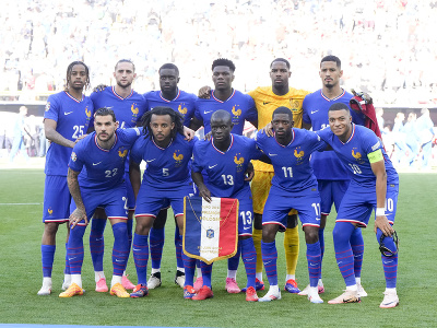 Futbalisti Francúzska pred súbojom s Poľskom