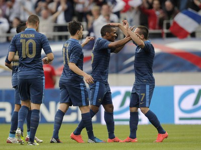 Radosť Francúzov po góle