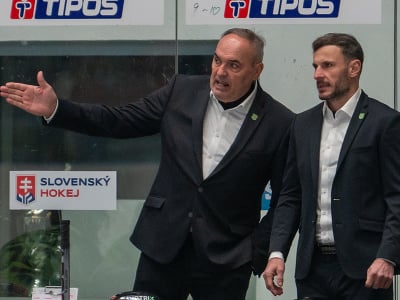 Tréneri Žiliny, zľava hlavný tréner Ernest Bokroš a asistent trénera František Skladaný 