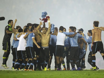 Futbalisti Uruguaju sa radujú