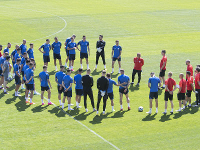 Tréning slovenskej futbalovej reprezentácie pred dvojzápasom na Islande a v Lichtenštajnsku

