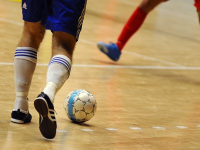 Futbalová lopta z prípravného futsalového zápasu medzi Slovenskom a Fínskom