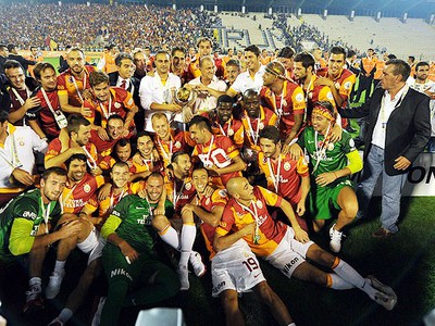 Hráči Galatasaray Istanbul sa