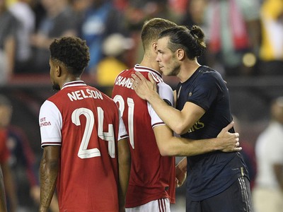 Gareth Bale v priateľskom zápase medzi Realom a Arsenalom
