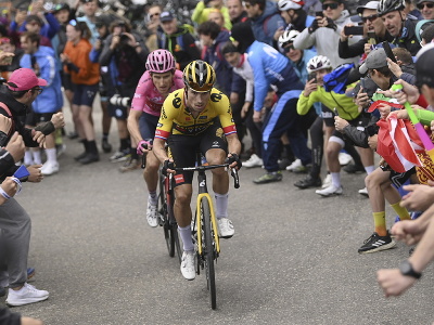 Primož Roglič a Geraint Thomas na Giro d'Italia