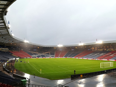 Na snímke futbalový štadión Hampden park v Glasgowe