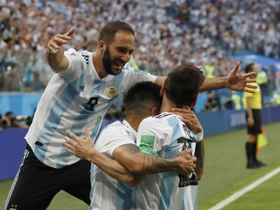 Radosť hráčov Argentíny 