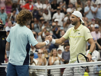 Grigor Dimitrov a Andrej Rubľov