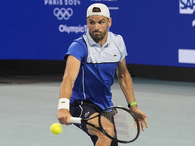 Grigor Dimitrov počas štvrťfinále na turnaji v Miami