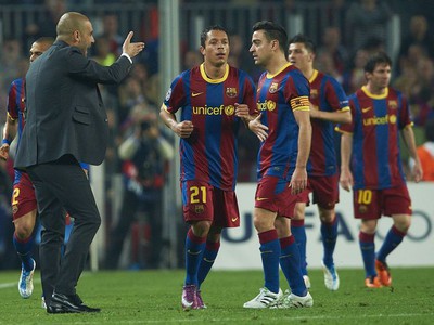 Guardiola so svojimi zverencami