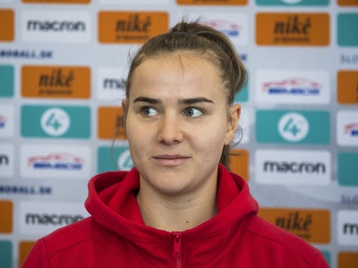 Na snímke slovenská hádzanárka