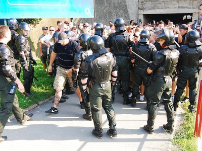 Hajduk Split, fanúšikovia, polícia,