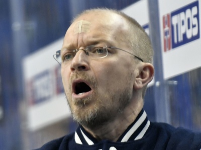 Tréner hráč HC Košice Kalle Kaskinen po ošetrení zranenia