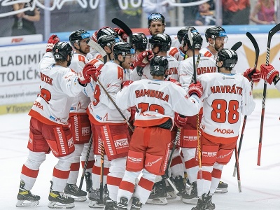 Hráči Olomouca oslavujú triumf