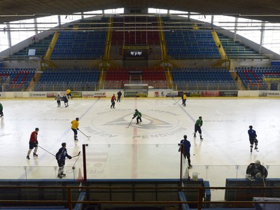 Snímka z tréningu hokejistov HC Prešov Penguins