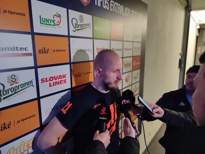 Radovan Puliš (Michalovce) pred novinármi po prvom zápase play-off so Slovanom