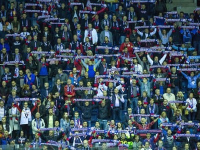 Fanúšikovia počas zápasu