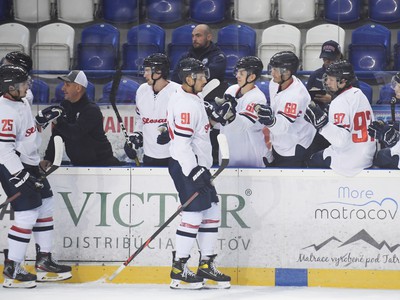 Gólová radosť hráčov HC Slovan Bratislava