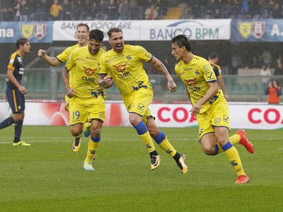 Radosť hráčov Hellasu Verona