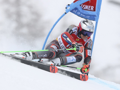 Henrik Kristoffersen počas obrovského slalomu mužov