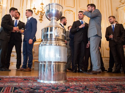 Prezident Andrej Kiska prijal v Prezidentskom paláci hokejových majstrov z HK Nitra