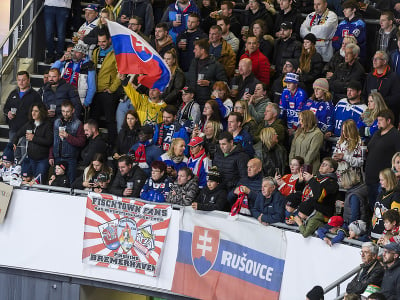 Na snímke slovenskí fanúšikovia 