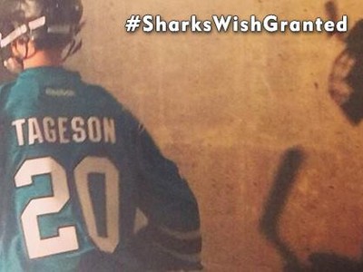Mladík Sam Tageson si splnil vďaka charitatívnym nadáciám životný sen, podpísal jednodňovú zmluvu s klubom hokejovej NHL San Jose Sharks.