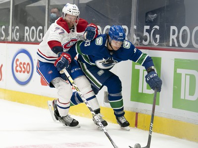Zápas Montrealu Canadiens a Vancouver Canucks