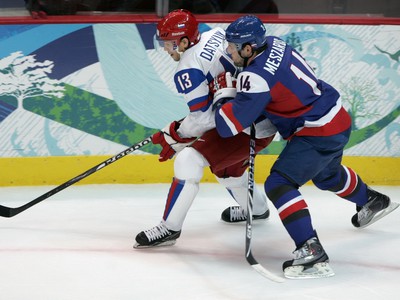 Pavel Datsyuk a Andrej Meszároš