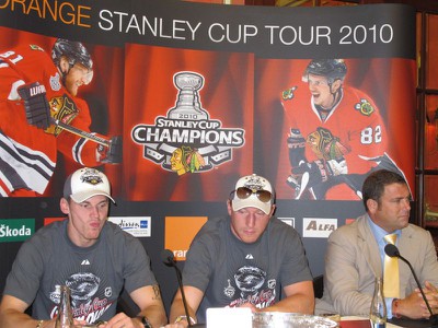 Držitelia Stanley Cupu Kopecký a Hossa