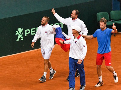 Zľava: Slovenskí tenisti Andrej