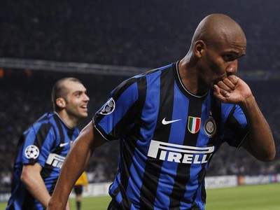 Maicon oslavuje gól na 3:1