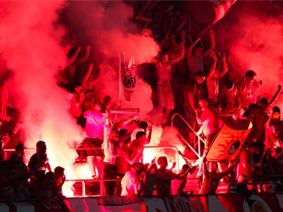 Pyro v podaní fanúšikov Bayernu