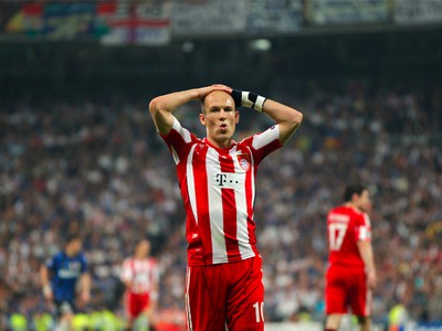 Sklamaný Arjen Robben