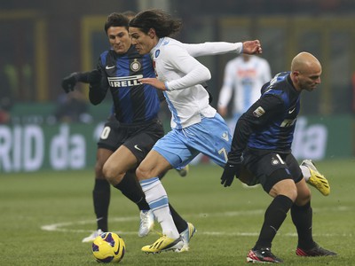 Javier Zanetti, Edinson Cavani a Esteban Cambiasso