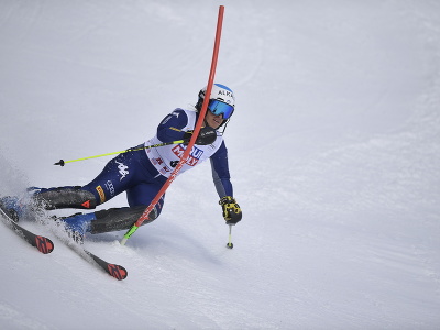 Irene Curtoniová počas 1. kola slalomu v Aare