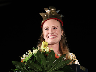 Na snímke Kráľovná biatlonovej stopy za ročník 2019/2020 Ivona Fialková
