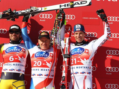 Jan Hudec, Didier Cuche a Benjamin Raich