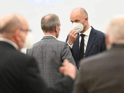 Na snímke kandidát na člena výkonného výboru SFZ pre zástupcu hráčov Ján Mucha počas volebnej konferencie Slovenského futbalového zväzu (SFZ) v Senci v piatok 25. februára 2022
