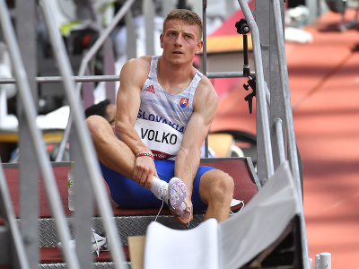 Slovenský šprintér Ján Volko po  rozbehoch na 200 metrov