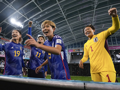 Japonské futbalistky sa tešia