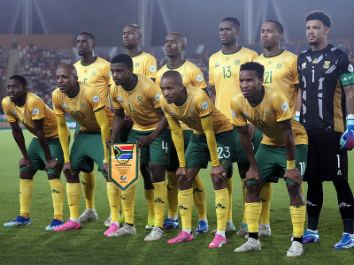 Hráči Juhoafrickej republiky pred zápasom
