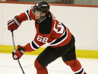 Jaromír Jágr v drese New Jersey Devils