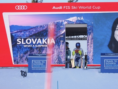 Martina Dubovská na štarte 1. kola slalomu v Jasnej