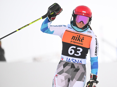 Sophia Polaková po 1. kole slalomu Svetového pohára v Jasnej