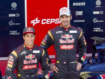 Jean-Eric Vergne a Daniel Ricciardo z Toro Rosso