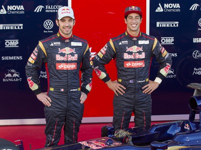 Jean-Eric Vergne a Daniel Ricciardo z Toro Rosso